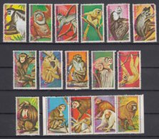 Equatorial Guinea Monkeys 1975 Mi#720-735 Used Complete Set - Guinée Equatoriale