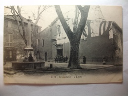 Carte Postale Saint Zacharie (83) ) L'Eglise ( Petit Format Noir Et Blanc Non Circulée ) - Saint-Zacharie