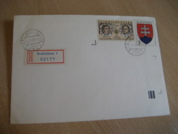 BRATISLAVA 1993 2 Stamp On Cancel Registered Cover SLOVAKIA - Briefe U. Dokumente