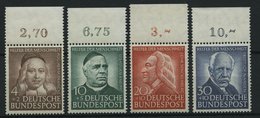 BUNDESREPUBLIK 173-76 **, 1953, Helfer Der Menschheit, Oberrandstücke, Prachtsatz - Sonstige & Ohne Zuordnung