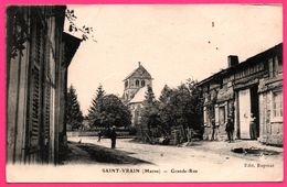 St - Saint Vrain - Grande Rue - Eglise - Outil Agricole - Animée - Edit. RAPINAT - 1918 - Saint Vrain