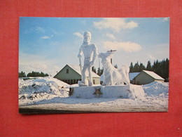Snow Sculpture Paul Bunyan & Babe The Blue Ox  McCall Idaho   Ref 3304 - Autres & Non Classés