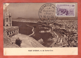 ALGERIE CARTE MAXIMUM DE 1956 D'ORAN - Cartes-maximum