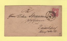 Nideggen Destination Dusseldorf - 1878 - Storia Postale