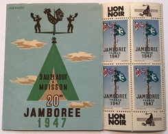 France Carnet Complet Vignette SCOUTISME JAMBOREE 1947 MOISSON(publicité Booklet Labels Scout Scouts Pfadfinder - Unused Stamps