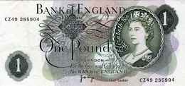 Billet De Grande-Bretagne De 1 Pound N D (1960-77) En T T B +- C Z 49 285904 - - 1 Pound
