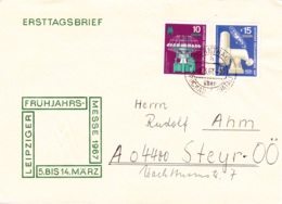 1967, DDR, "Leipziger Frühjahrsmesse 1967", Kompletter Satz, FDC, Echt Gelaufen, Ersttagsbrief - 1950-1970