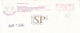 Canada 1998 University Toronto Ema Red Meter Teach Heal With Special Care Maternal Infant Reprodutive Research Ontario - Cartas & Documentos