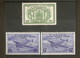 CANADA 1942 - 1943 SPECIAL DELIVERY WAR EFFORT SET SG S12/S14 MOUNTED MINT Cat £24.50 - Luchtpost: Expres