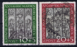 Bundespost: Mi 139 - 140 Obl./Gestempelt/used    1951 Marienkirche - Gebraucht