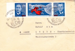 1965, DDR, "Besuch Sowjetischer Kosmonauten In Der DDR", Streifenblock, SST., Echt Gelaufen - Enveloppes Privées - Oblitérées