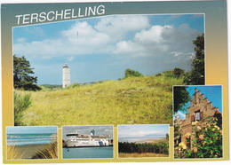 Terschelling: Vuurtoren 'Brandaris', Veerboot 'Terschelling' - (Holland) - Terschelling