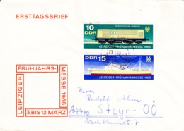 1968, DDR, "Leipziger Frühjahrsmesse 1968", FDC, Echt Gelaufen, Ersttagsbrief - 1950-1970