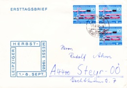 1968, DDR, "Leipziger Herbstmesse 1968", FDC, Echt Gelaufen, Ersttagsbrief - 1950-1970