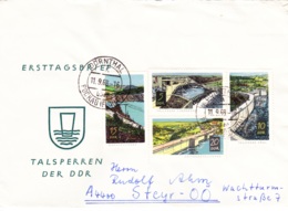 1968, DDR, "Talsperren In Der DDR", Kompletter Satz, FDC, Echt Gelaufen, Ersttagsbrief - 1950-1970