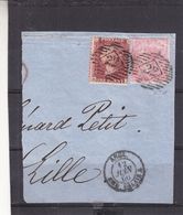 Grande Bretagne - Fragment De Lettre De 1860 - Cachet Ambulant Calais - Valeur Timbre Oblit  = 70 € - Sur Lettre = 150 € - Gebraucht