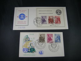 BELG.1960 1125-1127 & BL32  (1128/30) FDC 's :  " Wereldjaar V/d Vluchteling /Année Mondiale Du Réfugié   " - 1951-1960