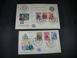 BELG.1960 1125-1127 & BL32  (1128/30) FDC 's :  " Wereldjaar V/d Vluchteling /Année Mondiale Du Réfugié   " - 1951-1960