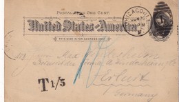 USA 1892  ENTIER POSTAL/GANZSACHE/POSTAL STATIONERY CARTE DE CHICAGO - ...-1900
