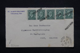 CANADA - Griffe " Paquebot " Sur Enveloppe De Tillsonburg Pour La Belgique En 1934 Via Le Havre - L 28343 - Covers & Documents