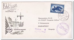 Nederland 1956, Luchtpostbrief Amsterdam-Budapest Met Plaatfout LP 14 PM2 - Abarten Und Kuriositäten