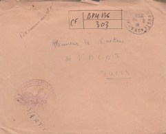 LETTRE FM REC PROVISOIRE BPM 136 - 3e/4B BATAILLON DE R.T.T- POUR DIRECTEUR L A.C.A.T - TUNIS - 8/8/50 - War Of Indo-China / Vietnam