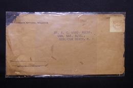 CANADA - Affranchissement Mécanique De Winnipeg Pour Qualicum Beach En 1954 , Voir Cachet Au Dos - L 28407 - Storia Postale