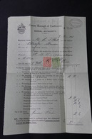 ROYAUME UNI - Fiscaux Perforés Sur Document En 1931 - L 28614 - Steuermarken