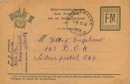 040519D - MILITARIA GUERRE 1939 45 FM Illustration 2 Drapeaux FR Laurier SP 247 - Storia Postale