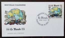 NOUVELLE CALEDONIE Livres, Presse, Journaux, Yvert 674 FDC 1 Er Jour. Journal Le MONDE - Autres & Non Classés