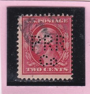 Etats-Unis  N°168 - 1908-1909  -  G. WASHINGTON  - Oblitérés - PERFORE - Perfins