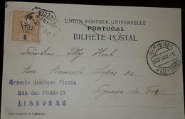 O) 1905 PORTUGAL, KING CARLOS SCT 67 5r Orange - VALUE IN BLACK, UPU- POSTAL TICKET- XF - Lettres & Documents