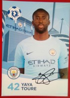 Manchester City   Yaya Toure   Signed Card - Autogramme