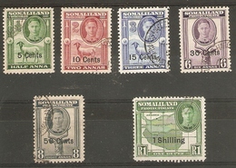 SOMALILAND 1951 VALUES TO 1s On 1R BETWEEN SG 125 And SG 132 FINE USED Cat £14+ - Somalilandia (Protectorado ...-1959)