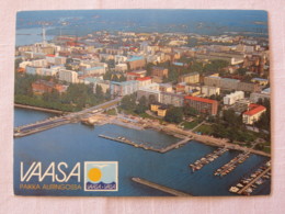 Finland 1993 Postcard " Vaasa Harbor " To England - Machine Franking - Covers & Documents
