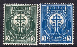 Ireland 1933 Holy Year Set Of 2, Hinged Mint, SG 96/7 - Unused Stamps