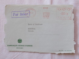 Finland 1963 Front Of Cover Helsinki To Canada - Machine Franking - Covers & Documents