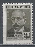 Argentina 1957. Scott #O111 (MH) President, Roque Saenz Pena - Service