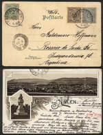 GERMANY: Beautiful PC With View Of Aalen, Sent From WASSERFINDEN To Rosario (Argentina) On 7/NO/1894, VF Quality, Rare! - Vorphilatelie