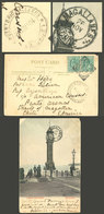 ARGENTINA: INTERESTING ROUTE: Postcard Sent From England To PUERTO SAN JULIÁN On 22/OC/1904 (endorsed: C/o American Cons - Préphilatélie