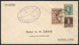 ARGENTINA: 2/NO/1929 COMODORO RIVADAVIA - BUENOS AIRES: Return Flight Of The 1st Bahía Blanca-Comodoro Flight Of The Pre - Cartas & Documentos
