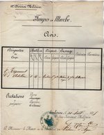 VP14.923 - MILITARIA - TOULOUSE 1855 - Avis De Passage De Troupes 8 ème Rgt D'Artillerie X VALENCE D'AGEN X St - MAIXENT - Dokumente