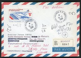 PA N°169 147Fr Concorde COTE 10 € Détaché. Recommandé Par Avion Pour Thaiti Puis Réexpédié Par Bateau à Paris Voir Texte - Brieven En Documenten