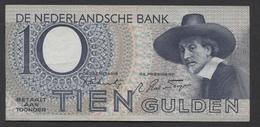 Netherlands 10 Gulden 4-1-1943 -22-4-1944 , No 9 BK 100578 Replacement - See The 2 Scans For Condition.(Originalscan ) - 10 Gulden