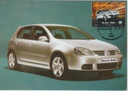 Saint Marin Carte Maximum 2004 Automobile Volkswagen 1950 - Lettres & Documents