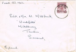 32680. Carta  Forces Air Mail, Aereo TAIPING, Perak (Malaya) 1954 To England - Malaya (British Military Administration)
