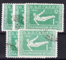 Bulgaria 1931 Sport Balkan Games Gymnastic Mi#242 Used 5 Pieces - Gebruikt