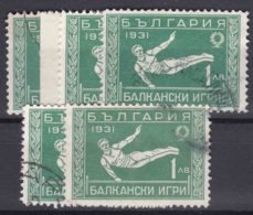 Bulgaria 1931 Sport Balkan Games Gymnastic Mi#242 Used 5 Pieces - Used Stamps