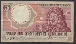 Netherlands  25 Gulden 10-4-1955 - NO: AFU 084810  - See The 2 Scans For Condition.(Originalscan ) - 25 Florín Holandés (gulden)