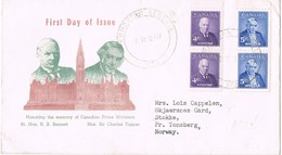 32682. Carta EDMONTON (Alberta) 1955. BENNETT And TUPPER Ministers - Storia Postale